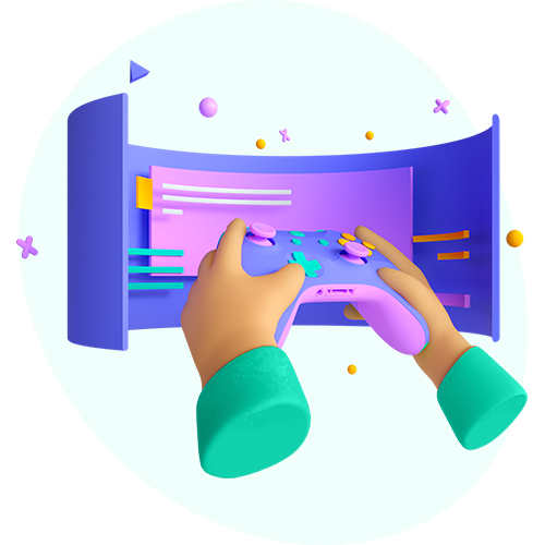 Metaverse virtual workspace illustration